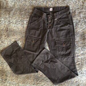 Joie chocolate fitted cargo Pants 27